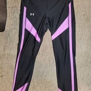 Under Armour Black and Purple Leggings